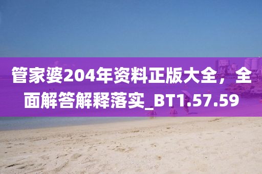 管家婆204年资料正版大全，全面解答解释落实_BT1.57.59