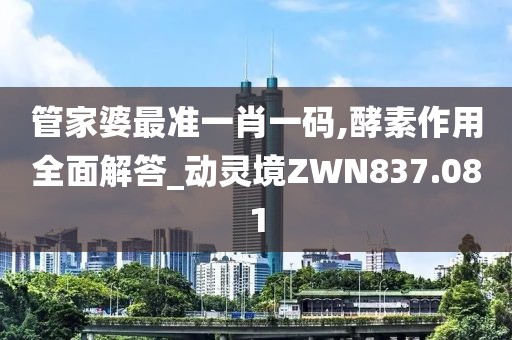 管家婆最准一肖一码,酵素作用全面解答_动灵境ZWN837.081