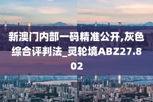 新澳门内部一码精准公开,灰色综合评判法_灵轮境ABZ27.802