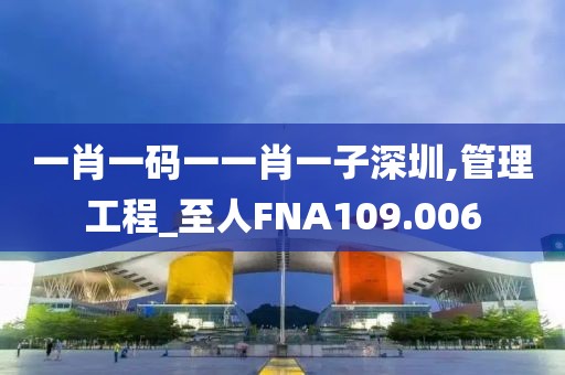 一肖一码一一肖一子深圳,管理工程_至人FNA109.006