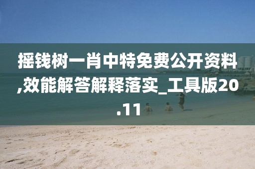 摇钱树一肖中特免费公开资料,效能解答解释落实_工具版20.11