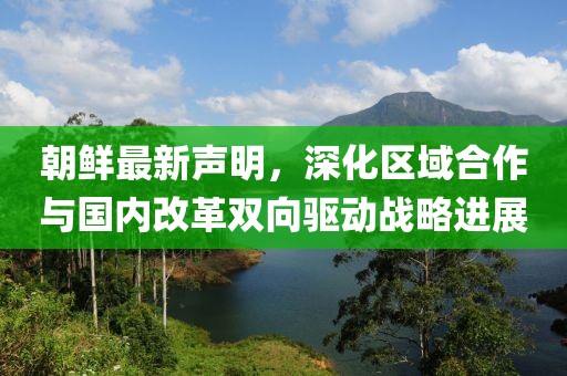 朝鲜最新声明，深化区域合作与国内改革双向驱动战略进展