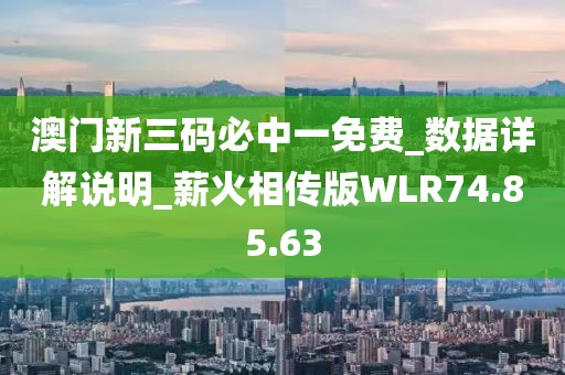 澳门新三码必中一免费_数据详解说明_薪火相传版WLR74.85.63