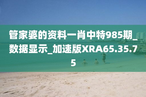 管家婆的资料一肖中特985期_数据显示_加速版XRA65.35.75