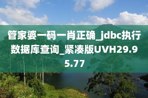 管家婆一码一肖正确_jdbc执行数据库查询_紧凑版UVH29.95.77