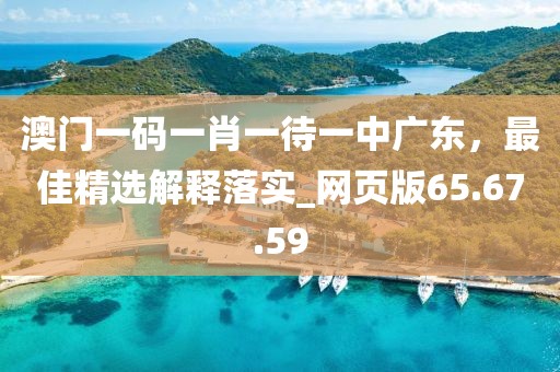 澳门一码一肖一待一中广东，最佳精选解释落实_网页版65.67.59