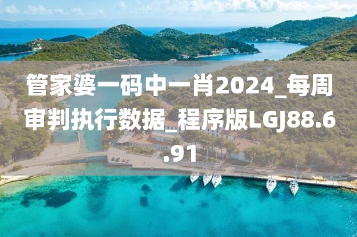 管家婆一码中一肖2024_每周审判执行数据_程序版LGJ88.6.91