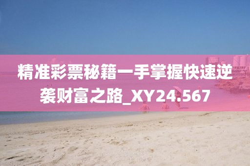 精准彩票秘籍一手掌握快速逆袭财富之路_XY24.567