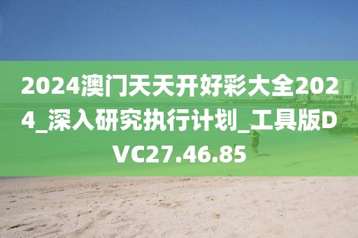 2024澳门天天开好彩大全2024_深入研究执行计划_工具版DVC27.46.85