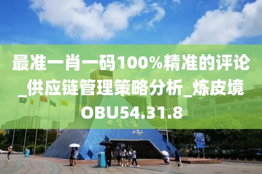 最准一肖一码100%精准的评论_供应链管理策略分析_炼皮境OBU54.31.8