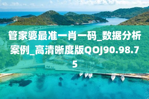 管家婆最准一肖一码_数据分析案例_高清晰度版QOJ90.98.75