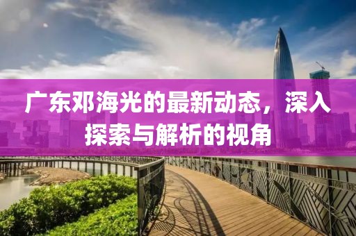 广东邓海光的最新动态，深入探索与解析的视角