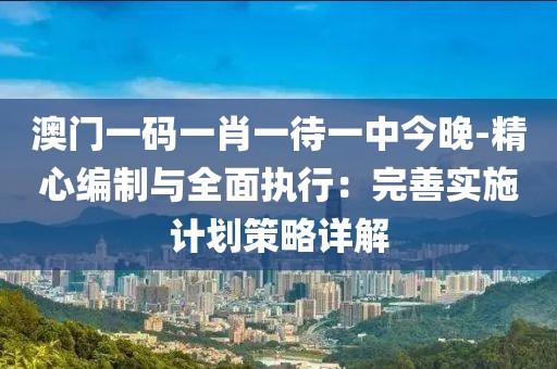 澳门一码一肖一待一中今晚-精心编制与全面执行：完善实施计划策略详解