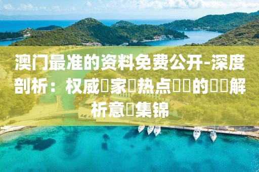 澳门最准的资料免费公开-深度剖析：权威專家對热点問題的專業解析意見集锦