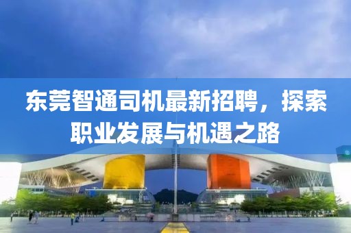 东莞智通司机最新招聘，探索职业发展与机遇之路