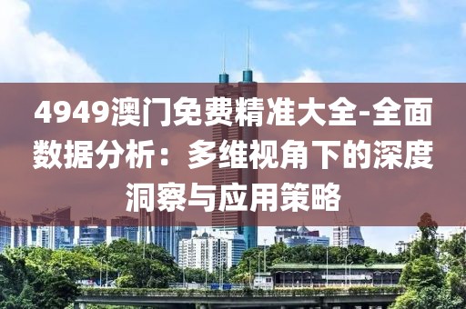4949澳门免费精准大全-全面数据分析：多维视角下的深度洞察与应用策略