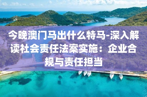 今晚澳门马出什么特马-深入解读社会责任法案实施：企业合规与责任担当