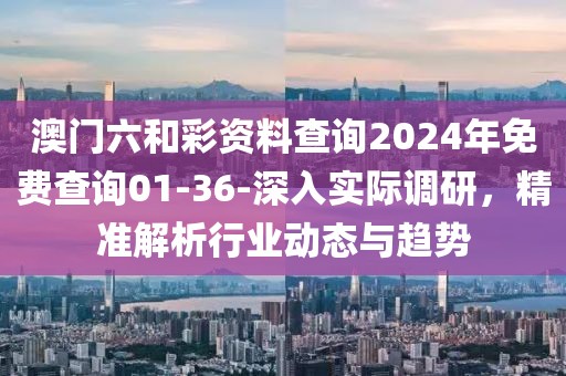 澳门六和彩资料查询2024年免费查询01-36-深入实际调研，精准解析行业动态与趋势