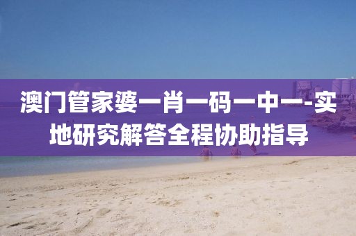 澳门管家婆一肖一码一中一-实地研究解答全程协助指导