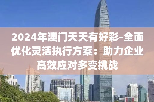 2024年澳门天天有好彩-全面优化灵活执行方案：助力企业高效应对多变挑战
