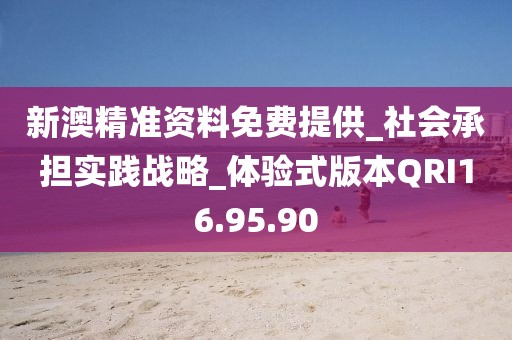 新澳精准资料免费提供_社会承担实践战略_体验式版本QRI16.95.90