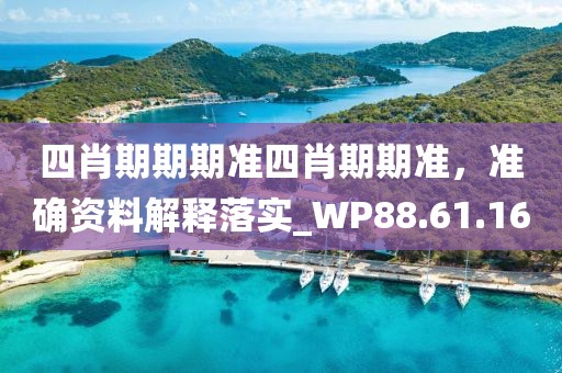 四肖期期期准四肖期期准，准确资料解释落实_WP88.61.16