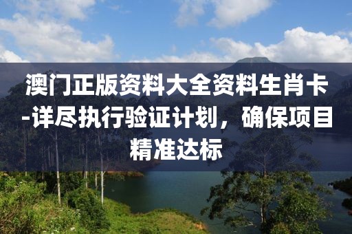 澳门正版资料大全资料生肖卡-详尽执行验证计划，确保项目精准达标