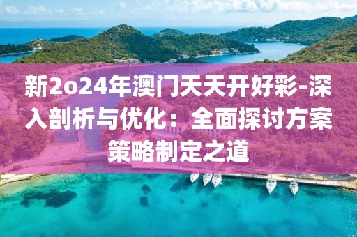 新2o24年澳门天天开好彩-深入剖析与优化：全面探讨方案策略制定之道