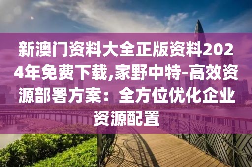 新澳门资料大全正版资料2024年免费下载,家野中特-高效资源部署方案：全方位优化企业资源配置