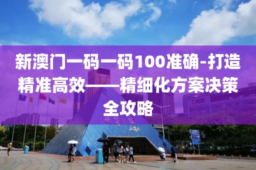 新澳门一码一码100准确-打造精准高效——精细化方案决策全攻略