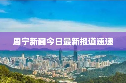 周宁新闻今日最新报道速递