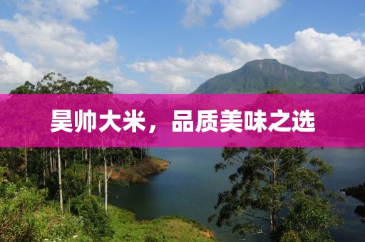 昊帅大米，品质美味之选
