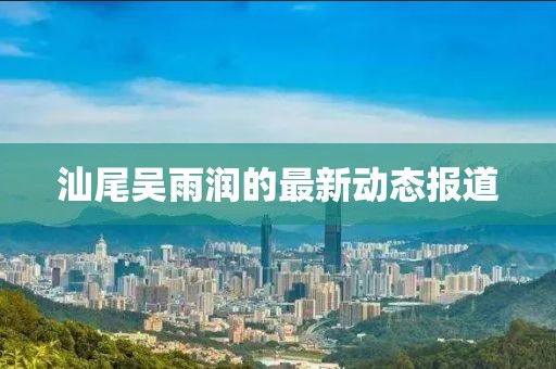 汕尾吴雨润的最新动态报道