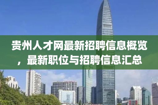 贵州人才网最新招聘信息概览，最新职位与招聘信息汇总