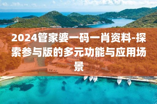2024管家婆一码一肖资料-探索参与版的多元功能与应用场景