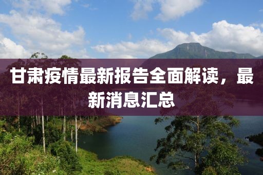 甘肃疫情最新报告全面解读，最新消息汇总