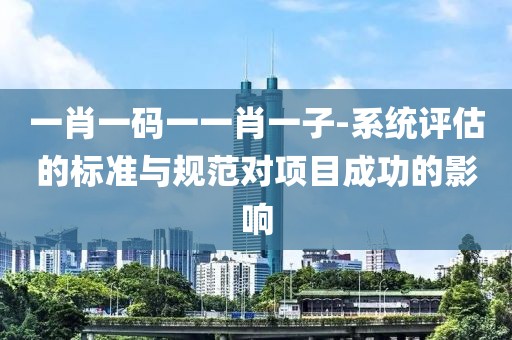 一肖一码一一肖一子-系统评估的标准与规范对项目成功的影响