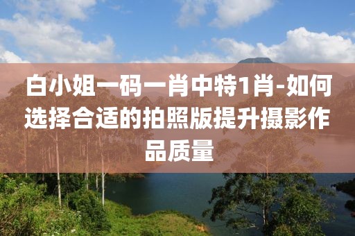 白小姐一码一肖中特1肖-如何选择合适的拍照版提升摄影作品质量