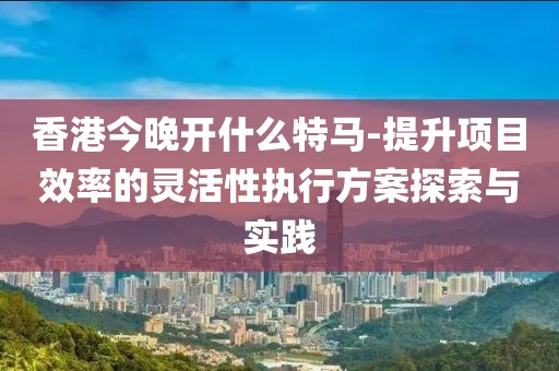 香港今晚开什么特马-提升项目效率的灵活性执行方案探索与实践