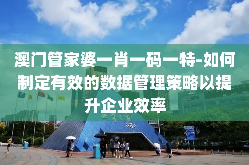 澳门管家婆一肖一码一特-如何制定有效的数据管理策略以提升企业效率