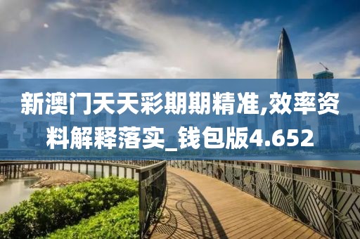 新澳门天天彩期期精准,效率资料解释落实_钱包版4.652