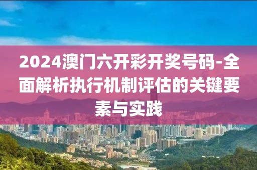 2024澳门六开彩开奖号码-全面解析执行机制评估的关键要素与实践