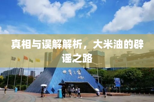 真相与误解解析，大米油的辟谣之路