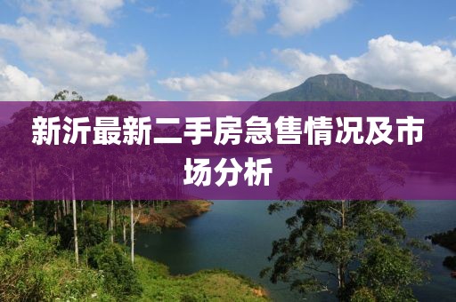 新沂最新二手房急售情况及市场分析