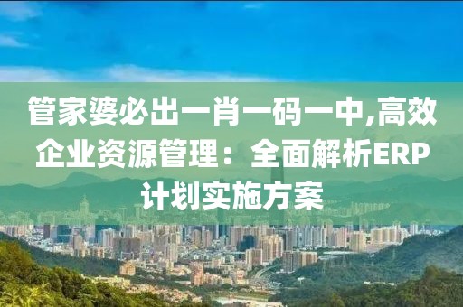 管家婆必出一肖一码一中,高效企业资源管理：全面解析ERP计划实施方案
