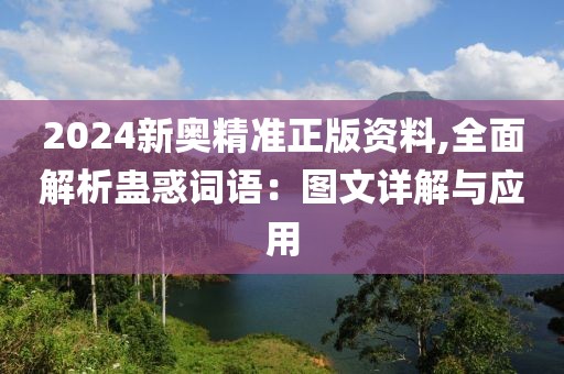 2024新奥精准正版资料,全面解析蛊惑词语：图文详解与应用