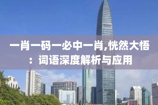 一肖一码一必中一肖,恍然大悟：词语深度解析与应用