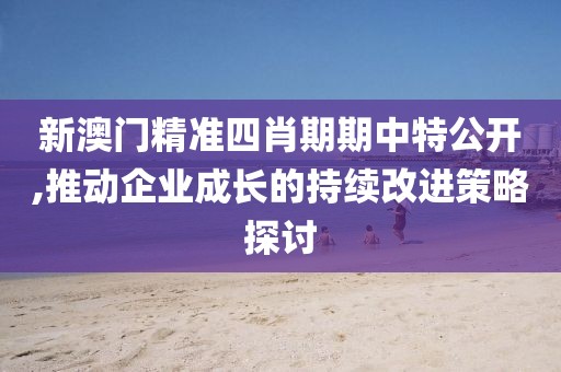 新澳门精准四肖期期中特公开,推动企业成长的持续改进策略探讨