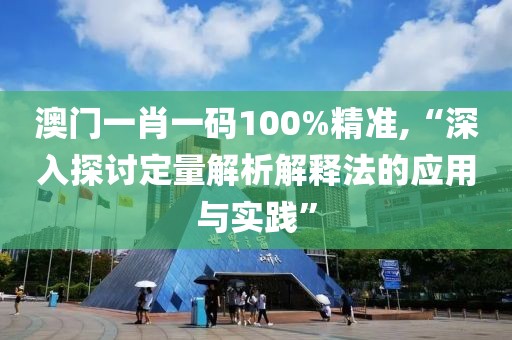 澳门一肖一码100%精准,“深入探讨定量解析解释法的应用与实践”