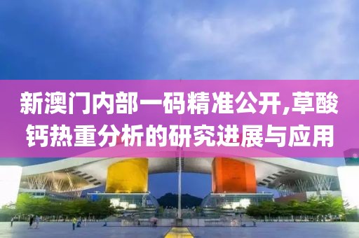 新澳门内部一码精准公开,草酸钙热重分析的研究进展与应用